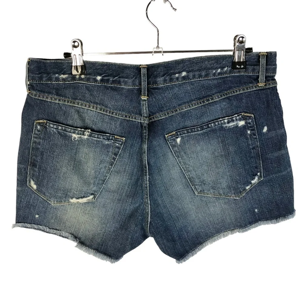 3X1 NYC Dark Blue Distressed Denim‎ Cut Off Shorts 29